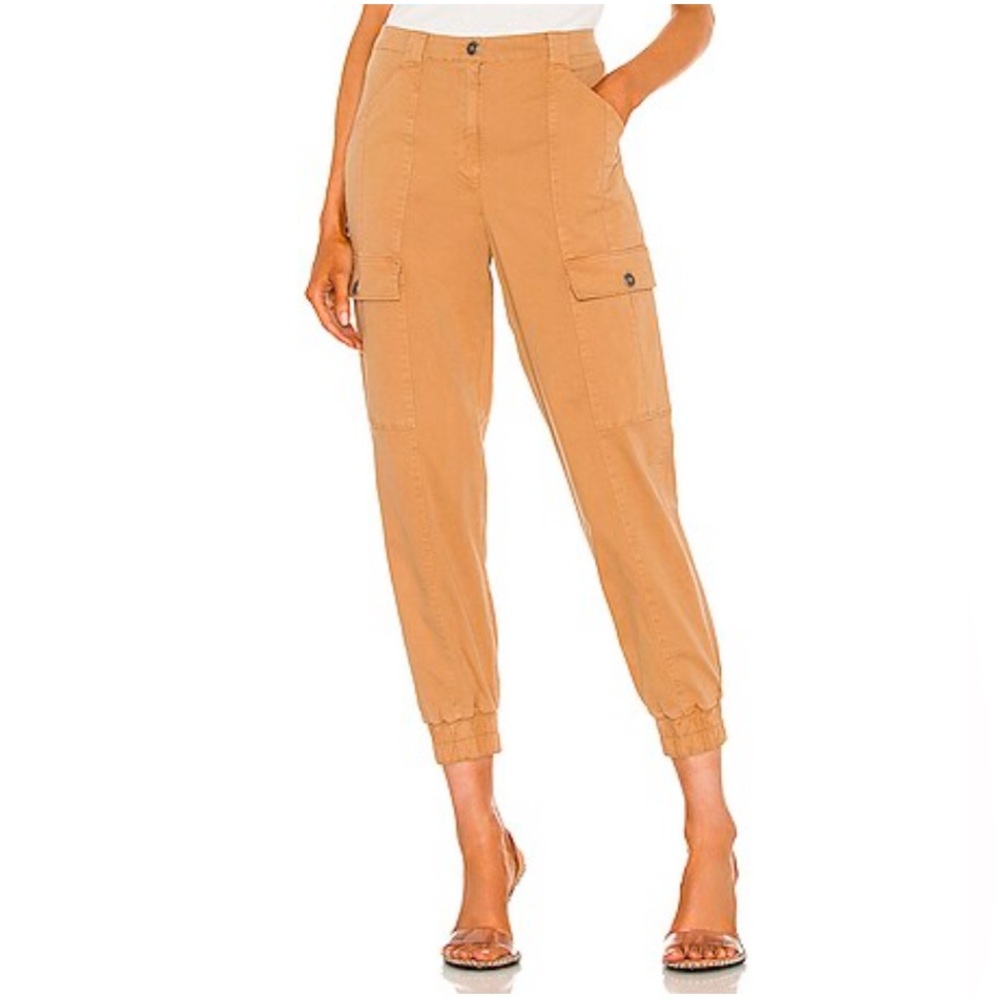 Cinq à Sept Kelly Cargo Pants In Gold Jogger Cropped Women's Size XS